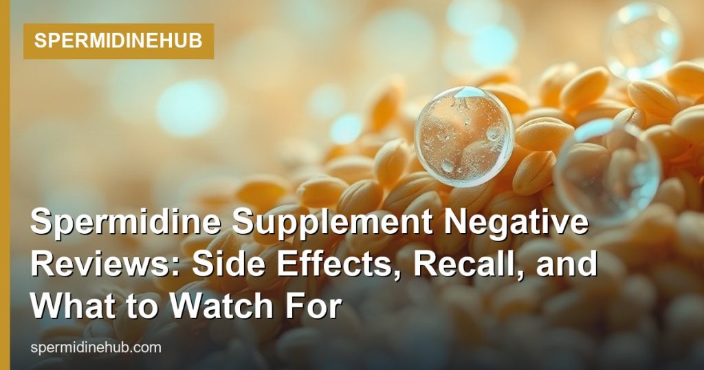 Spermidine Supplement Negative Reviews: Side Effects, Recall, and What to Watch For - SpermidineHub